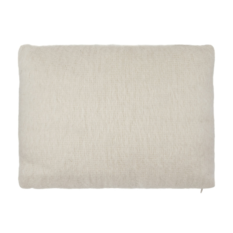 coussin en laine mohair 30x40 cm blanc