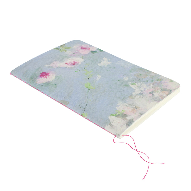 Carnet Nuage fermé imprimé fleurs couverture papier gaufré